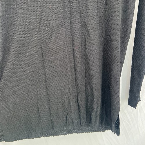 NEW Eileen Fisher tencel stretch tunic top black ribbed knit neutral natural XS - Picture 7 of 10