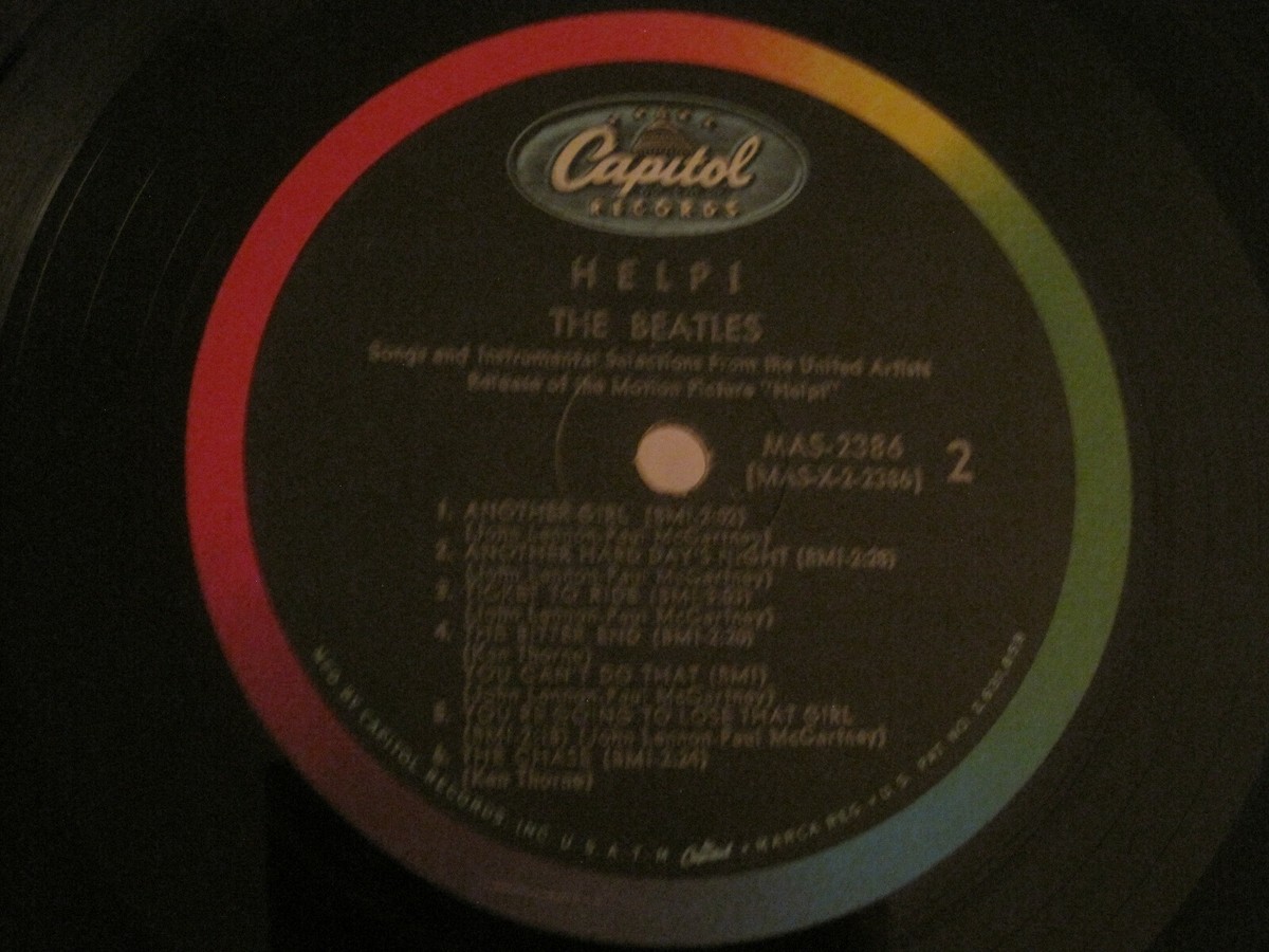 THE BEATLES HELP! (ORIGINAL SOUNDTRACK) LP ORIG '65 CAPITOL MAS