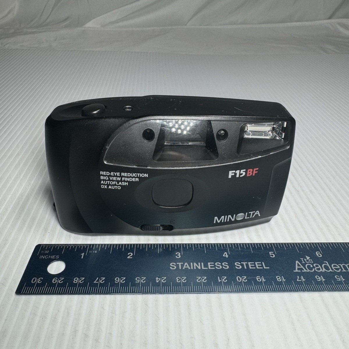 ⭐ Minolta F15BF Point Shoot 35mm Film Camera Red Eye Reduction Non-tested