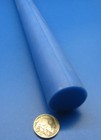 Barre Ronde En Nylon 6 Bleu - Diamètre 1,75 Pouce, Longueur 48 Pouces, Stabilisée à La Chaleur