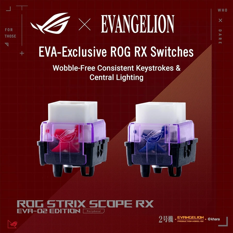 ASUS Evangelion ROG Strix Scope RX EVA-02 Edition Blue Keys Mechanical Keyboard - Image 3 of 4