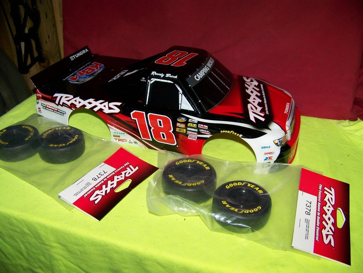 Traxxas Kyle Busch 1 16 VERY RARE BODY WHEELS RIMS TIRES EREVO rc monster parts