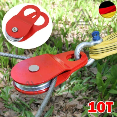 ISWEES Seilwinde Umlenkrolle Seilzug Stahl bis 10T Forstseilwinde Seilrolle Heberolle