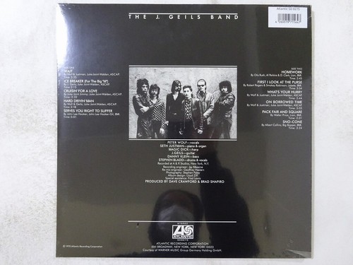 The J. Geils Band Speakers Corner SD 8275 Japan Sealed,180g LP - Picture 2 of 3