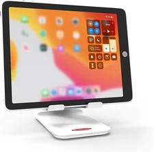 Doohickey Phone and Tablet Stand Adjustable and Foldable Hands Free White