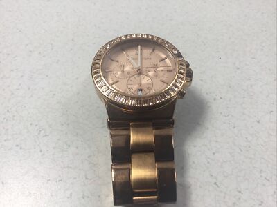 Michael Kors Baguette-Bezel MK5412 Rose Gold Tone Wrist  display picture 1