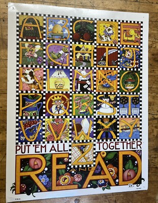 Mary Engelbreit Alphabet Put Them All Together and Read 16x12 Litho PosterVFL18C