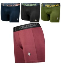 EXCLUSIVE 4 PACK VOLCOM MEN'S BOXER BRIEFS. 5.5" INSEAM, LARGE.