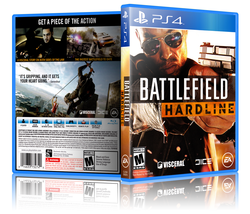Battlefield Hardline - Replacement PS4 Cover and Case. NO Battlefield Hardline - Replacement PS4 Cover and Case. NO