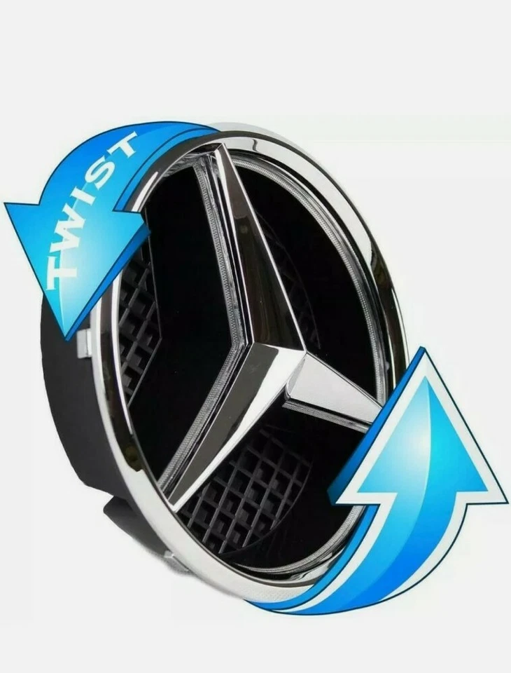 Insignia emblema estrella rejilla luz LED iluminada para Mercedes Benz 2011-2016 Foto 4 de 4
