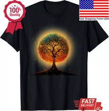 Hot Colorful Tree Life Is Really Good Tree Art Earth Day T-Shirt