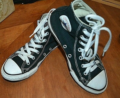 black converse high tops size 2.5