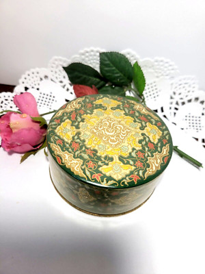 Vintage Coty Emeraude Airspun Beauty Powder Box w/Powder Puff  Rachel No. 2