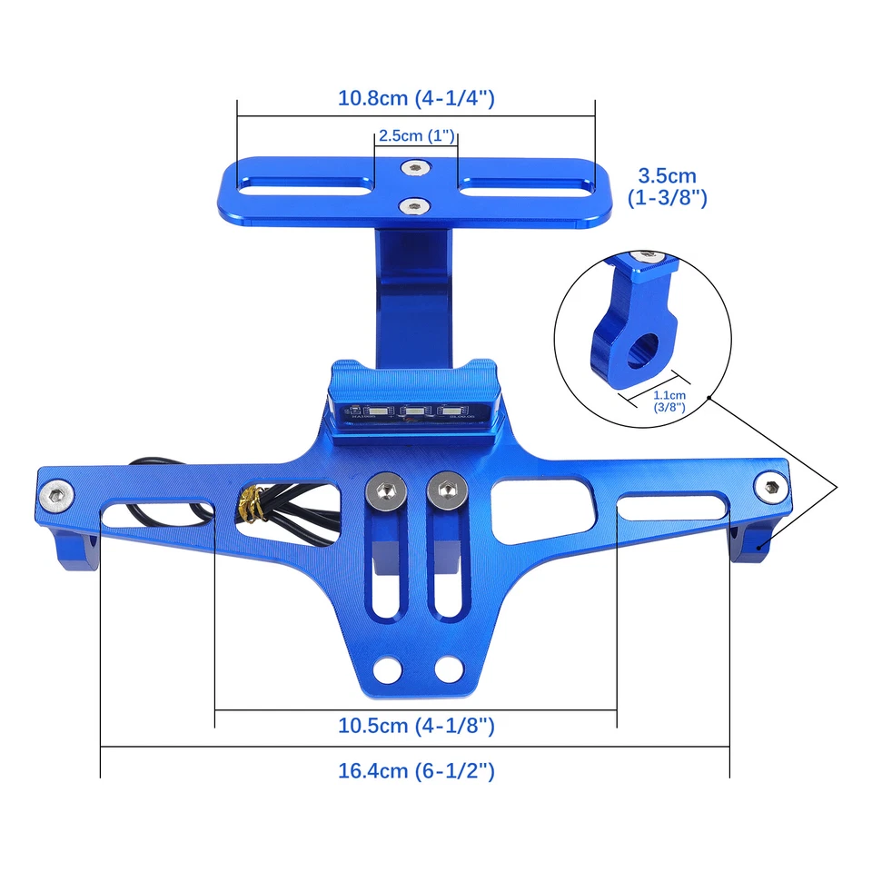 CNC Fender Eliminator Tail Tidy Fit For Kawasaki Ninja ZX-14 R ZZR1400 2006-2018 - Image 2 of 4