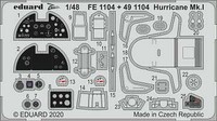 Eduard Accessories FE1104 - 1:48 Hurricane Mk.I For Airfix - Neu