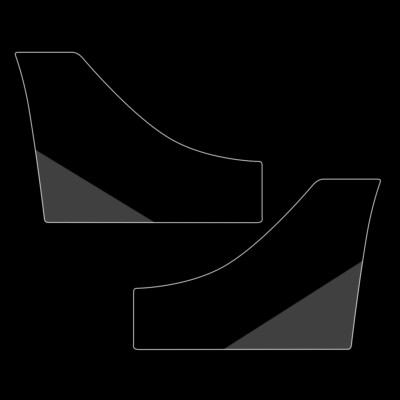 Rear Door Panel Paint Protection Film Scratch Shield Fit For Tesla