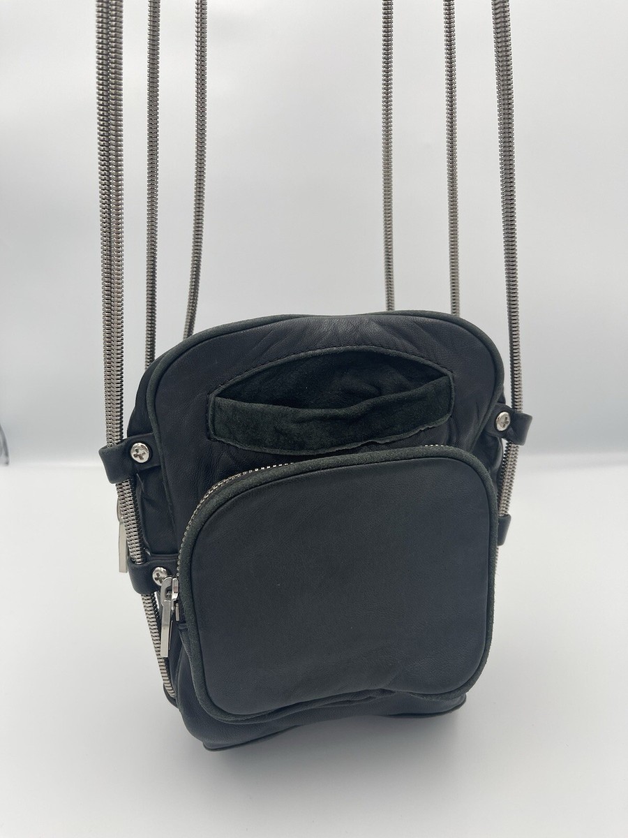 ALEXANDER WANG 'Brenda' Green Lambskin Leather Mini Camera Bag