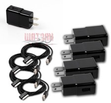 4X 2A TRAVEL POWER ADAPTER 6FT 30PIN USB CABLE BLACK IPHONE 4S IPAD 3 IPOD NANO