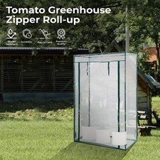 Tomato Greenhouse Zipper Roll-up Door Outdoor for Backyard Garden 100x50x150cm