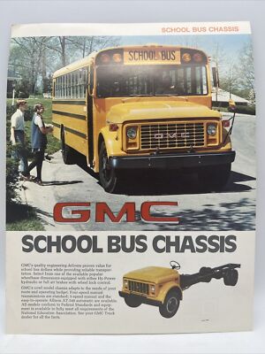 1977 GMC SCHOOL BUS CHASSIS Truck Dealer Sales Brochure Technical Data Specs