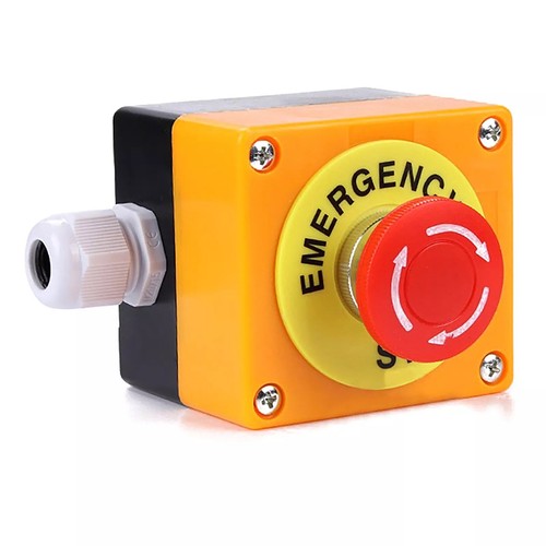 Push Buttons Switch 1NO + 1NC e-stop Push Button Emergency Stop Shut Off - Picture 7 of 9