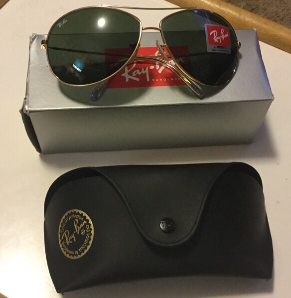 Ray-Ban Aviator Style RB 3454L Sunglasses 001/71 Gold  display picture 1