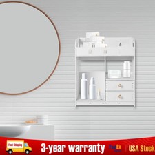 Bathroom Cabinet Wall Mount Medicine Cabinet Storage Cupboard Organizer White