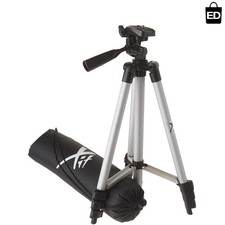 Compact 50 Inch Aluminum Tripod with Quick-Release  Bubble Level for Stability