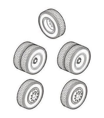 1/72 CMK SS-100 Gigant - Wheels for Special Armour kit Resin