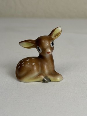 Occupied Japan Baby Spotted Deer Doe Fawn Lying Down Figurine VTG