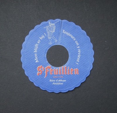 ST FEUILLIEN PILSDECKCHEN Bierdeckel Coaster Beer Bier Belgien NEU SELTEN
