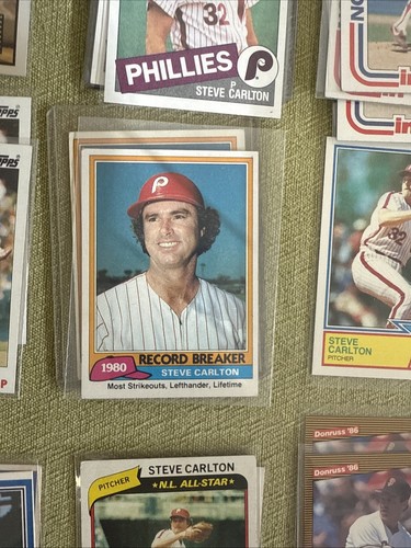 Steve Carlton Lot 60 Karten Philadelphia Phillies. White Sox. Cardinals. - Bild 13 von 18