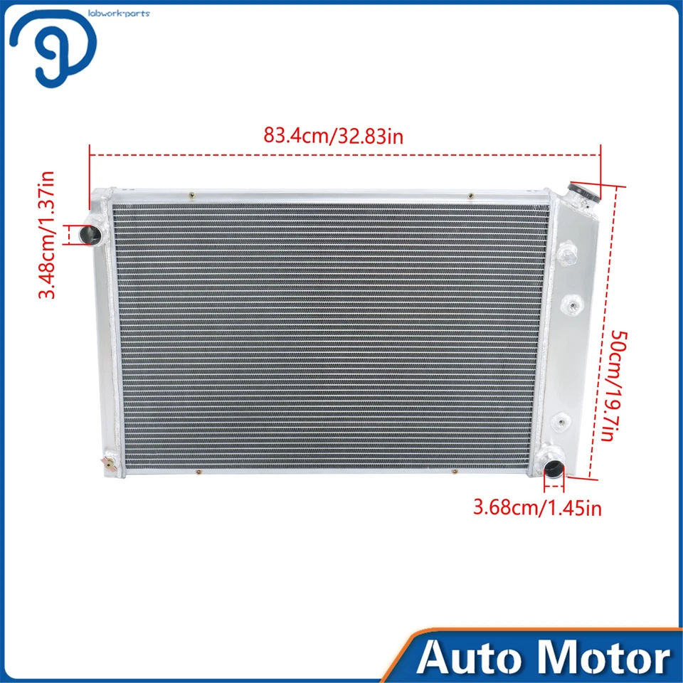 4 Row ALUMINUM Radiator For Chevy C/K Pickup Truck C10 C20 C30 K10 K20 V8 73-87 - Image 4 of 4