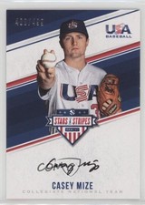 2018 USA Baseball Stars & Stripes CNT Signatures Black Ink Casey Mize Auto 0g4