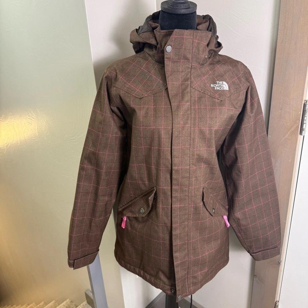The North Face Brown Pink Plaid Snow Ski Jacket Vented Hooded Versatile Wms S
Opens in a new window