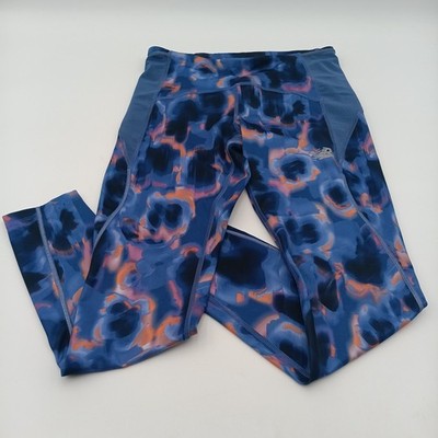 New Balance Pants Womens Medium Multicolor Printed Mid Rise Impact Run Leggings
