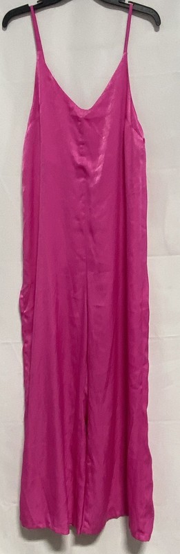 Self Contrast Women's Pink Rose Wide Leg Spaghetti Strap Jumpsuit Sz M NWT