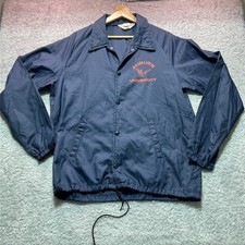 Vintage Chalk Line Auburn University Coaches Jacket Navy Blue Mens Medium