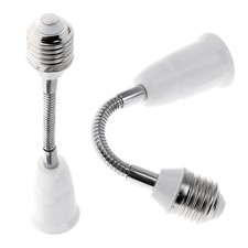 RTNLIT 2-Pack E26/E27 Light Socket Extender 7.1" Flexible Gooseneck Adapter