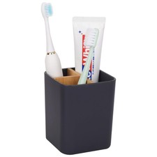 Bamboo Toothbrush Holder for Bathrooms, 3 Slots Toothbrush and Toothpaste Hol...