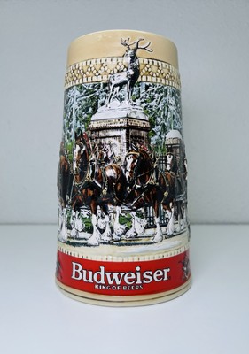 Anheuser Busch Budweiser Stein Beer Mug Holiday 1987 C Series