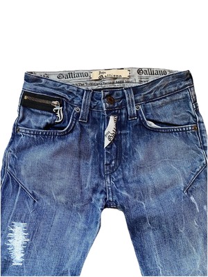 Designer John Galliano gr.8 Kinder Jeans distressed gerades Bein #17
