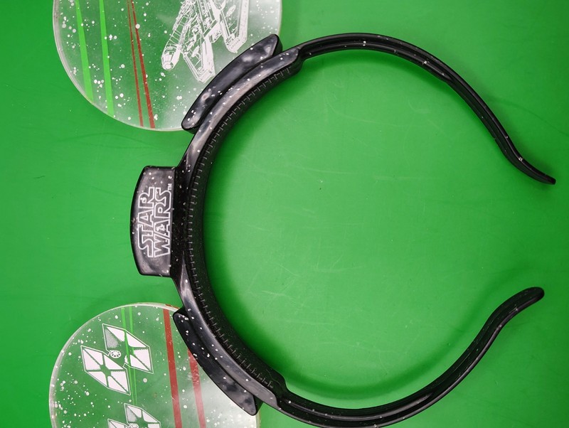 Disney Star Wars Light-Up Headband - Falcon & TIEs Etched Discs - Tested Working