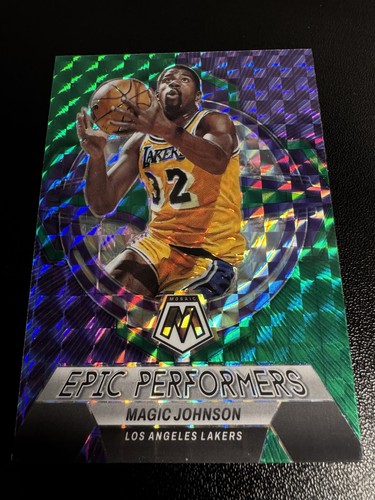 Magic Johnson [Green] #14 2022 Panini Mosaic Epic Performers card