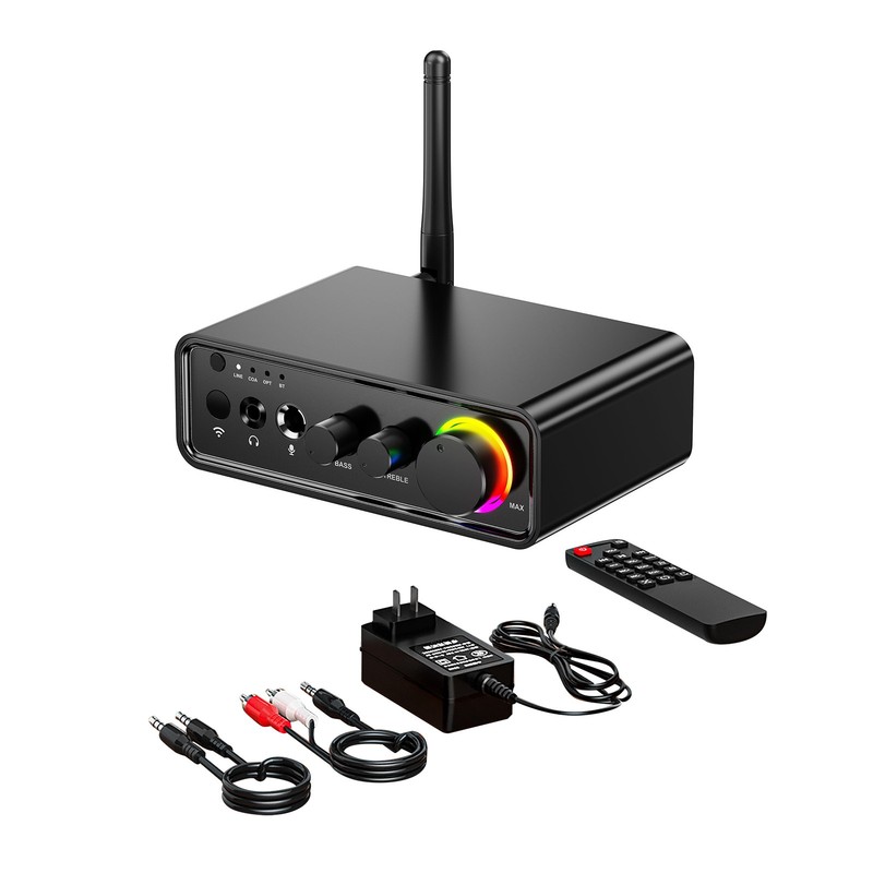 DC12-24V HiFi Digital Stereo Mini Amplifier TPA3116D2 Bluetooth5.3 RCA Headphone