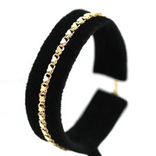 14k Yellow Gold Heart Chain Bracelet 7.5 inches