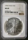 1996 $1 American Silver Eagle Dollar NGC MS69
