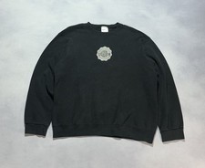 Vintage 90s Nike Sweatshirt Crewneck Patch Center Swoosh Black Faded Made in USA