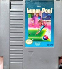 Rare Original Vintage 1980's NES Nintendo Lunar Pool Game Clean! Tested!