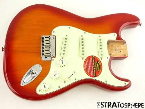 NOS Fender Squier Standard Stratocaster Strat LOADED BODY, Cherry Sunburst